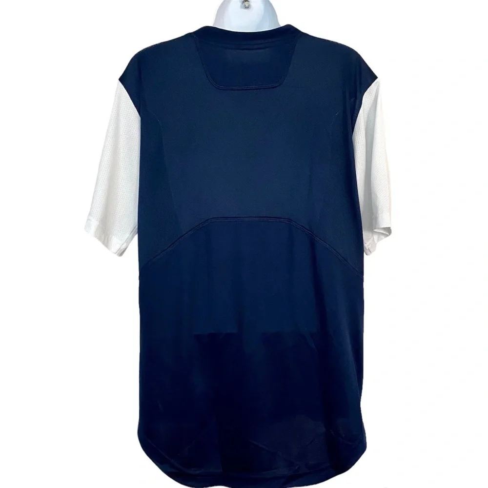 Blue White Nike Dri-Fit Team Athletic Jersey Shirt Large V-Neck Sport Jersey